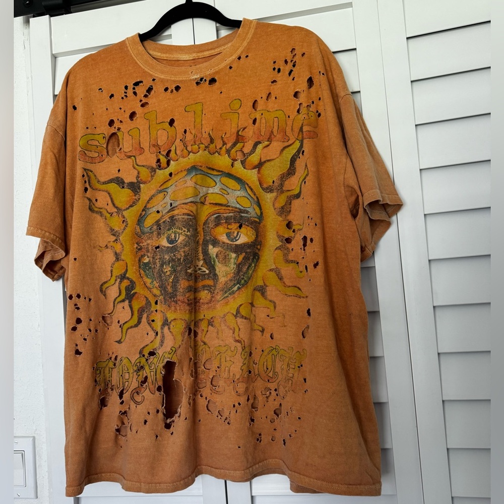 Urban Outfitters Sublime Distressed Oversized Cropped Top S/M